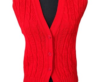 Vintage Pendleton Wool Vest | 1960s Red Virgin Wool, Preppy Style