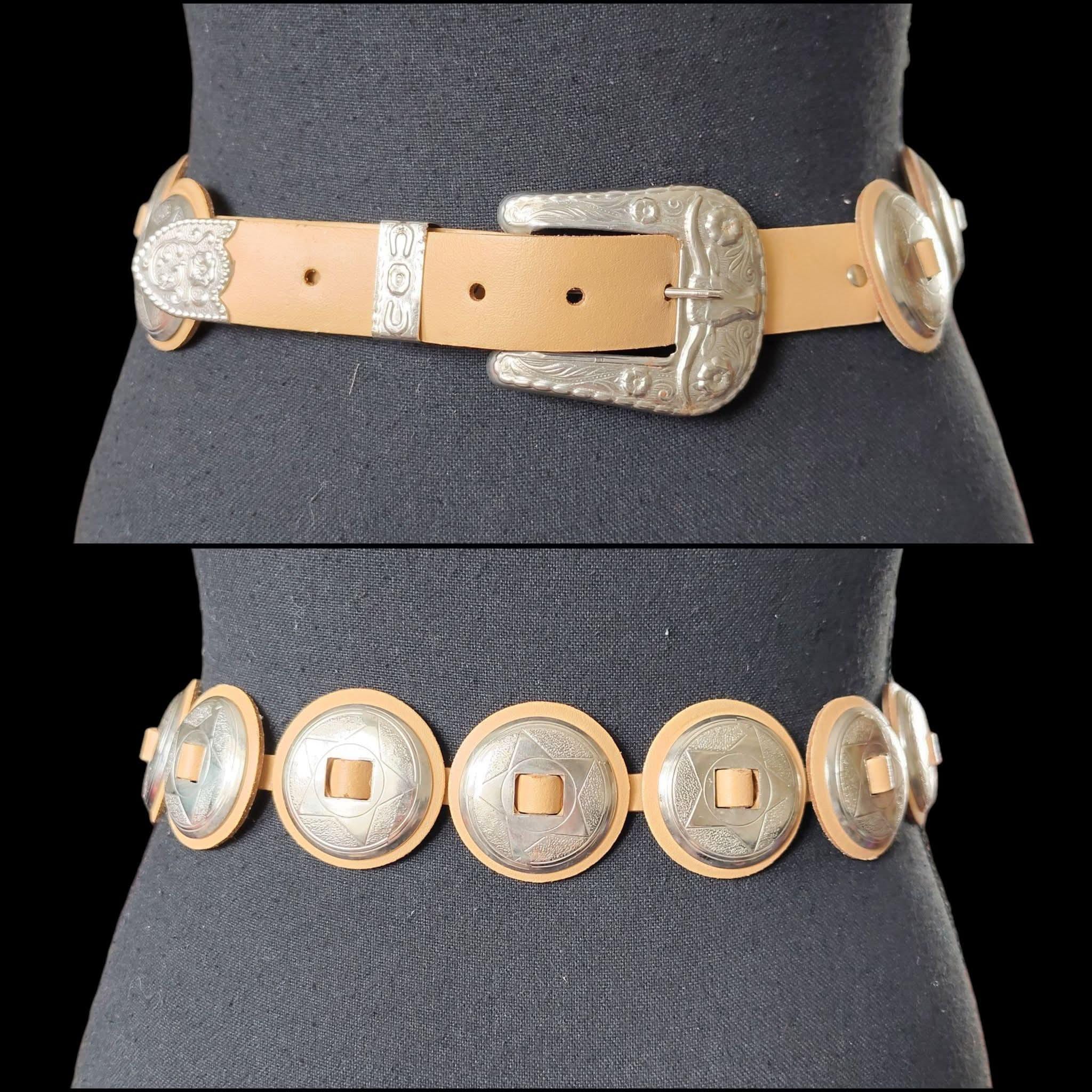 Vintage Calvin Klein Solid Brass Concho Belt- Signed-1970’s Boho-Rare Concho Belt 1970s - Etsy main image 2