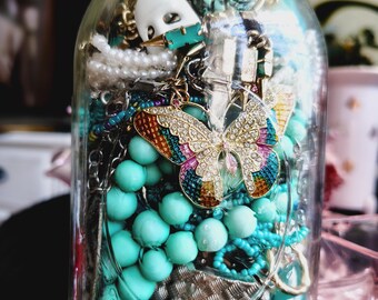 Frasco de joyería de 1 cuarto de galón / 32 oz de mezcla de joyas vintage y modernas listas para usar
