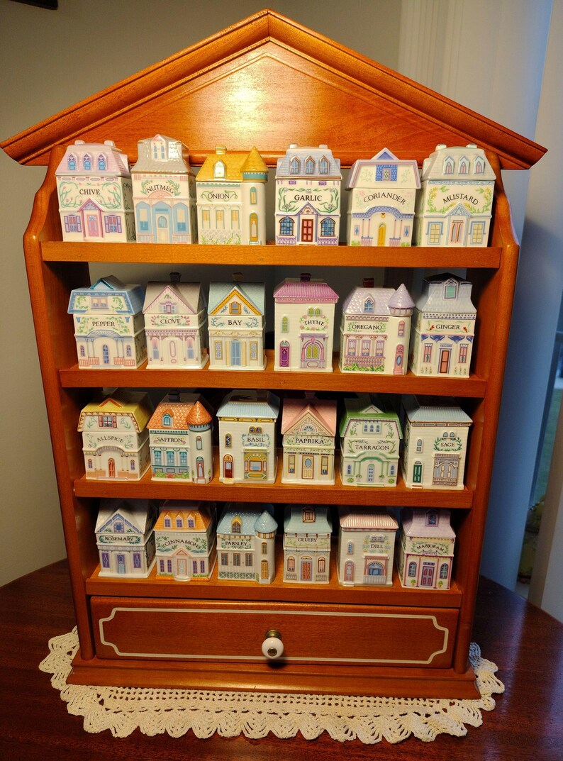 1989 Lenox Spice Village Full Set With Rack - Etsy