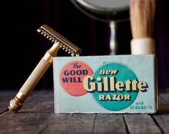 Vintage 1904 King Gillette Pocket Edition Silver Double Edge Safety ...