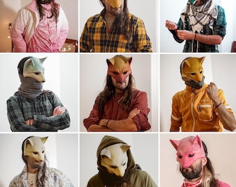 Handmade Fox Mask: Cosplay Costume, Festival Masquerade