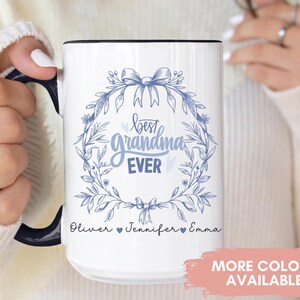 Personalized Grandma Mug with Grandkids Name Gift for Grandma Mothers Day Gift for Nana Coffee Mug Best Nana Birthday Gift Custom Nana Mug