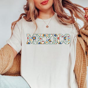 Mexico Flowers Shirt Mexico Shirt Flower Mexico T shirt for Women Talavera Design Shirt Protest Shirt Proud Mexico Shirt