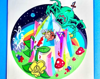 The Attack of the Giant Spider (or a normal sized spider defends their home against a snail with a knife)