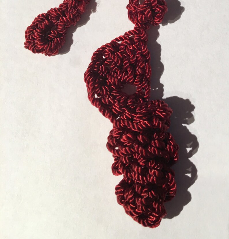 3 1/2 Long Crocheted Earrings 1 image 2