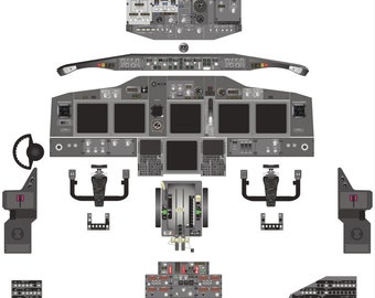 ボーイング 737-800 コックピット ポスター - クラシック スタンバイ