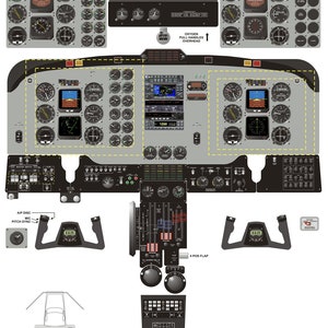 Piper Cherokee PA28 Cockpit Poster