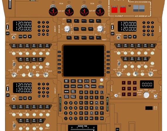 Boeing 747 Cockpit Poster - Etsy