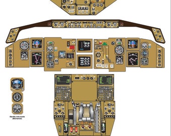Póster de la cabina del Boeing 767 300ER