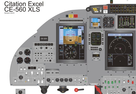 Cessna Citation CE-560 XLS Cockpit Poster - Etsy