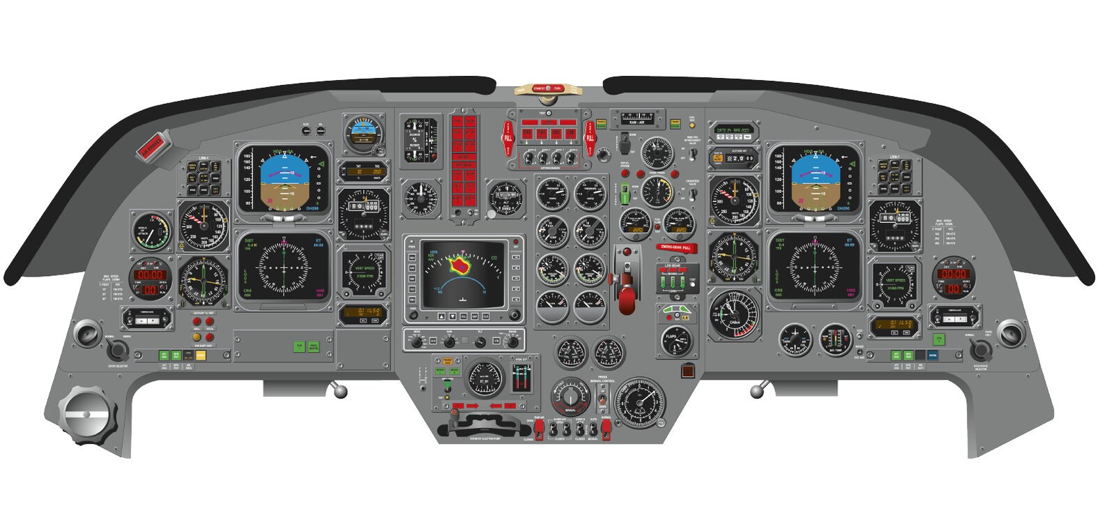 Dassault Falcon 20 Cockpit Poster ALL IN ONE - Etsy
