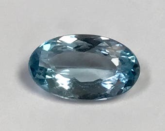 AQUAMARINE BLUE Faceted Gemstone Oval 2.01 cts fg249