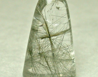 Rutilated Quartz Pendant CABOCHON silvery needles 39.25 cts pkg 1 rq48