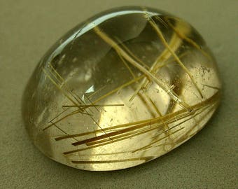 Rutilated Quartz FOCAL GOLD Needles 42.63 cts pkg1 rq20