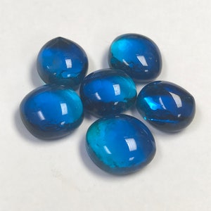 Vintage Glass Cabochons 17-18mm Freeform Oval Square pkg6 gl506