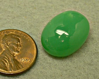 CHRYSOPRASE Green Cabochon GEM Vintage oval 20x15mm 22.02 cts cab24