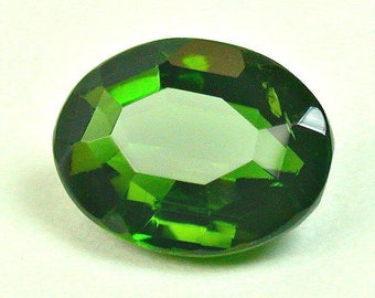 CHROME DIOPSIDE  Vintage Faceted Gemstone oval 1.93cts fg225