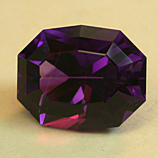 VINTAGE Purple Siberian AMETHYST Faceted Fancy OVAL Gemstone 6.38 cts fg104