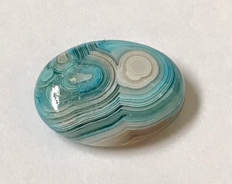 Vintage CHRYSOCOLLA BANDED Cabochon Unique 14.33cts 20x15mm CAB59