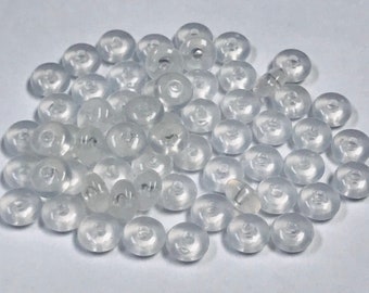 Lucite SPACER Beads Colorless 6x3mm pkg60 res493