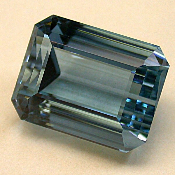 SKY BLUE TOPAZ Gemstone Vintage Faceted emerald cut 21.97 cts fg132