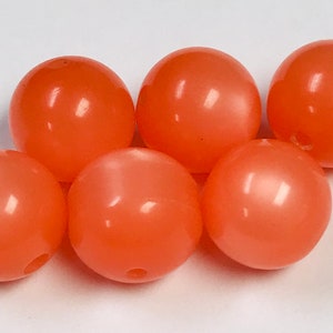 MOONGLOW CORAL Colored Beads Vintage 12mm pkg6 res457