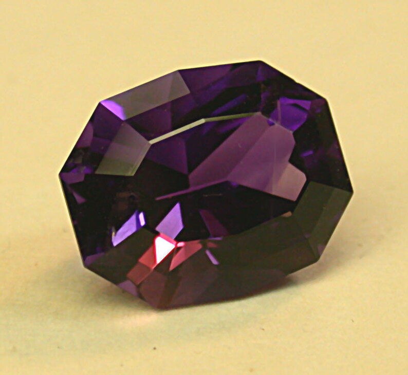 VINTAGE Purple Siberian AMETHYST Faceted Fancy OVAL Gemstone Etsy