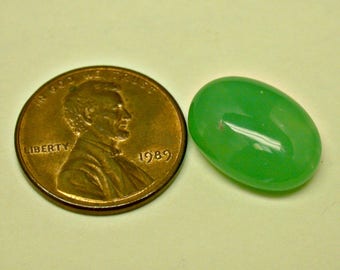 CHRYSOPRASE Green Cabochon GEM oval vintage 16x12mm 8.92 cts cab25