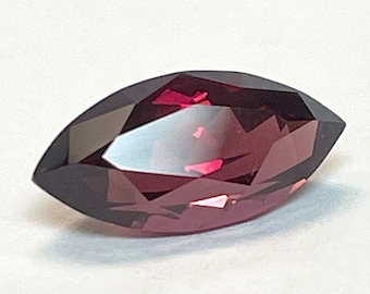 RHODOLITE Garnet Faceted Gem Purple Marquise Cut  Vintage 3.33 cts 13.5x6.6mm FG401