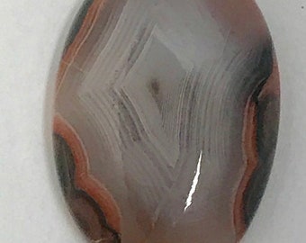 Vintage BANDED AGATE Cabochon 35x23mm CAB48