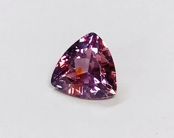VINTAGE PADPARADSCHAH Sapphire Rock Creek Montana Faceted Loose GEMSTONE Trillion 1.16 cts fg325