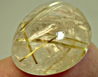 Rutilated Quartz GOLD Needles FOCAL Cabochon 42.91 cts pkg1 rq32