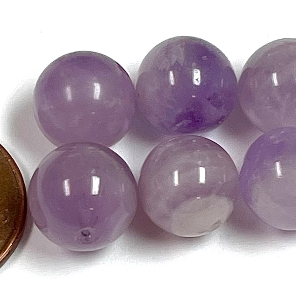CAPE AMETHYST Beads Purple Vintage 10mm pkg6 rb60
