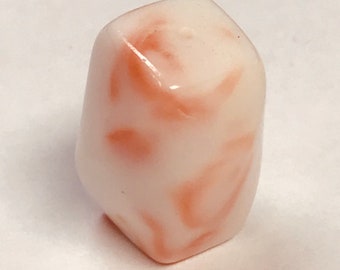 ANGEL SKIN CORAL Pink Twist Barrel Bead 21x14mm 7.1 grams cor49