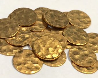Brass Stamping CIRCULAR Pebbled texture 10 x 0.5mm pkg25 M130