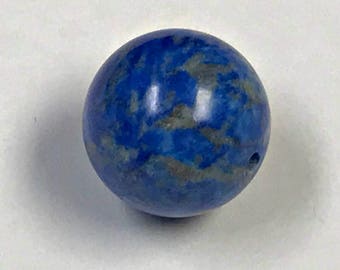 Lapis Lazuli Bead Grade A/B 14mm Vintage FOCAL pkg1 rb121