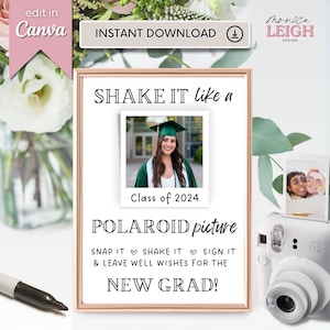Polaroid Guestbook Graduation Sign | Graduation Party Photo Guest Book Sign