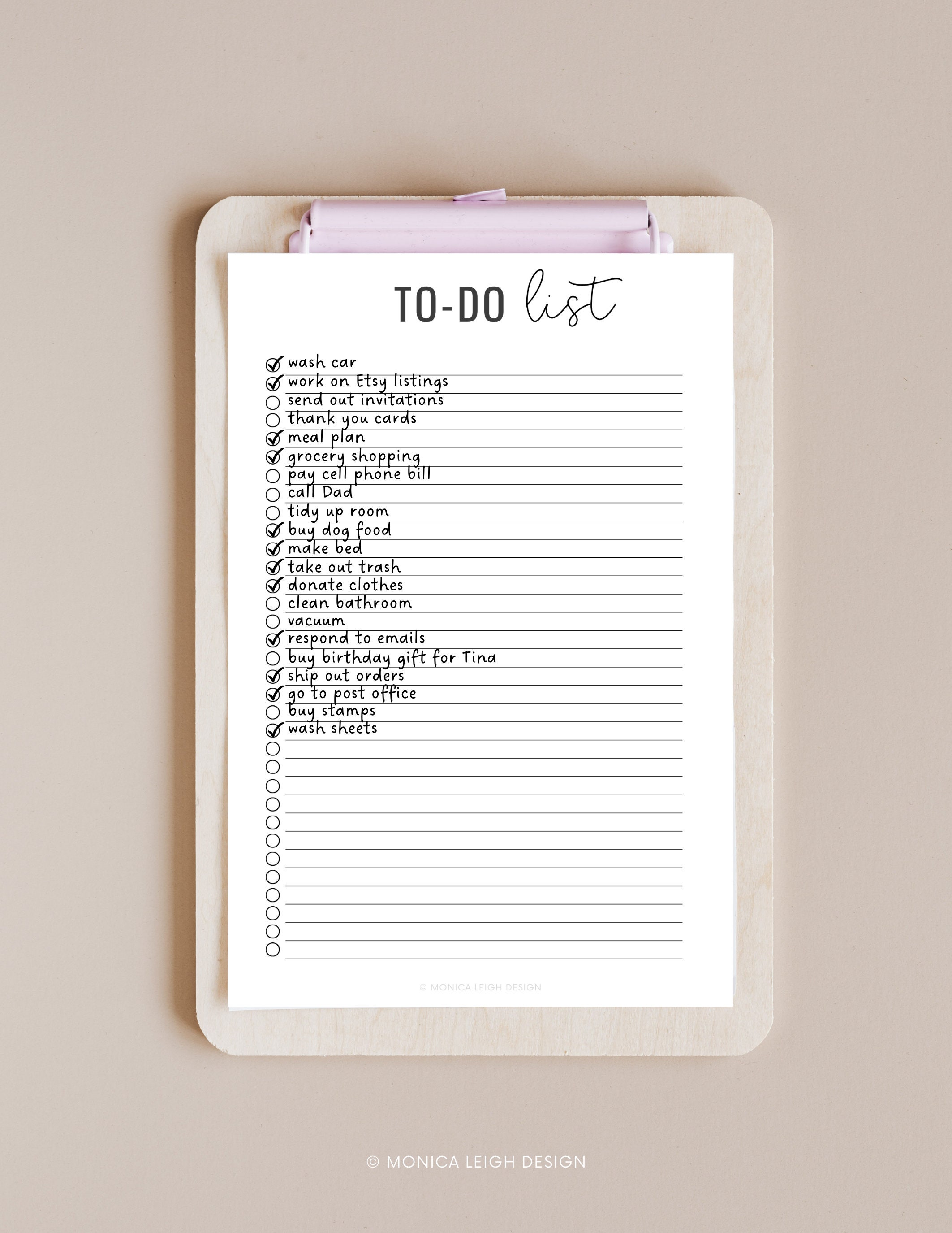 To Do Checklist.pdf Printable To-do List Checklist Template PDF Blank Checklist Tracker for ...
