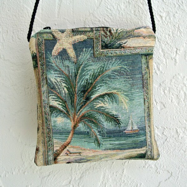 Nautica cruz cuerpo monedero, bolso bandolera Sling, Tropical bolso, bolsillo, viajes de verano pequeño monedero, regalo para ella bajo 50