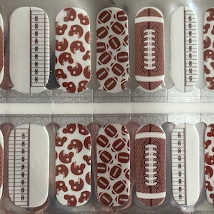 Premium Football Sport Full Coverage Nail Wrap Self Adhesive Art Sticker