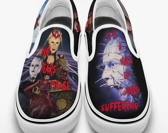 No Tears Please Sneaker Horror Gothic Shoes Vans