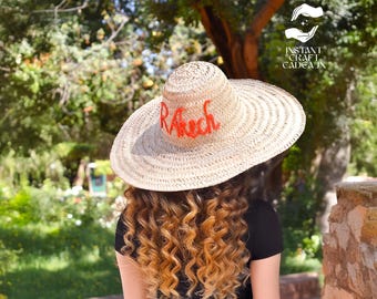 Sun Hat Vacation for Bachelorette, Personalized Bride Sun Hat, personalized straw hats for women, custom beach hat, Bachelorette Party Hats