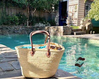 Monogrammed Straw Shoulder Bag - Stylish And Personalized Beach Bag , Travel Bag Or Holiday Gift Basket
