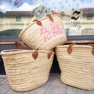 Straw Leather Bag, Custom Travel Bag For Women, Custom Bachelorette party bags, bridal shower favors, Engagement Gift, custom beach basket