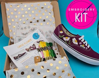 Shoe Embroidery Kit: Floral Vans Design (Shoes NOT Included)