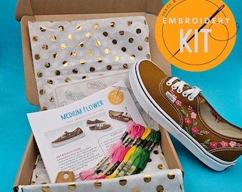DIY Floral Shoe Embroidery Kit for Vans