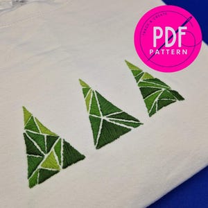 Christmas Tree PDF Embroidery Sewing Pattern. Beginner, digital download, embroidery design for Winter / Holidays