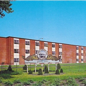 Vintage Postcard Naval Submarine Base Barracks New London Groton Connecticut Excellent Condition