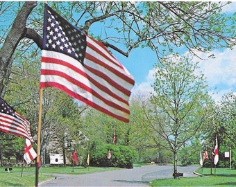 Vintage Avenue of Flags Washington Crossing State Park NJ 1971